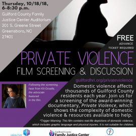 Private Violence Screening, October 18th, 2018