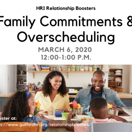 3.6.20: HRI Relationship Booster on Family Commitments and Over-Scheduling