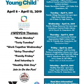April 8-12, 2019: HRI is proud to partner with the Guilford County Partnership for Children for Week of the Young Child