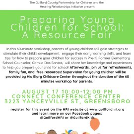 8/17/19: Preparing Young Children for School: A Resource Fair