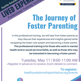 5.11.21 | Lived Experiences – The Journey of Foster Parenting